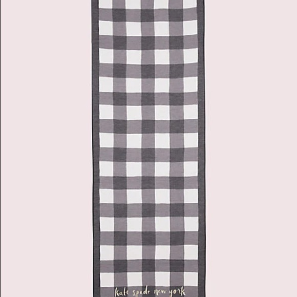 Kate Spade Party Plaid Oblong Scarf - Picture 4 of 4